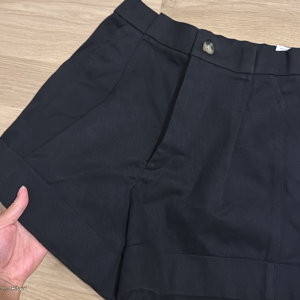 High waisted black shorts
